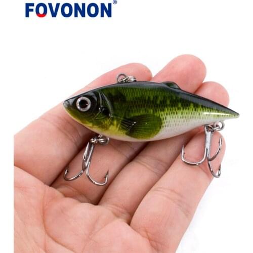 FOVONON Sinking Fishing Lure 6.5cm 8.5g Pesca Crankbaits 1pcs Hard Artificial VIB Vibration Bait All Depth Winter Ice Fishing
