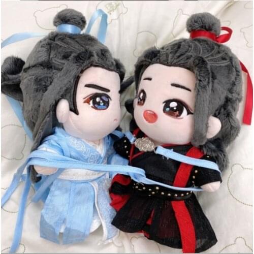 The Untamed Mo Dao Zu Shi Wei Ying Wuxian Lan Zhan Wangji Cosplay Plush Change Clothes Doll Pillow Toy Xmas Gift 20cm The Untame