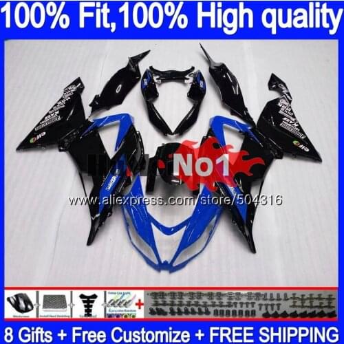 Injection For KAWASAKI ZX 636 ZX636 ZX6R 13 14 15 16 17 Blue black 80MC.128 ZX 6R ZX-636 ZX-6R 2013 2014 2015 2016 2017 Fairing