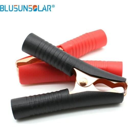Insulated metal copper alligator clip electric big alligator clip red + black, test clip power 100A