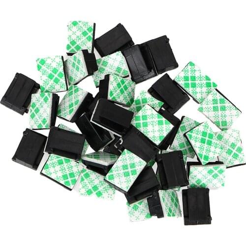 40Pcs Wires Fixing Clips Car Vehicle Data Cord Cable Tie Mount Auto Fasteners Stowing Tidying Interior Accessories