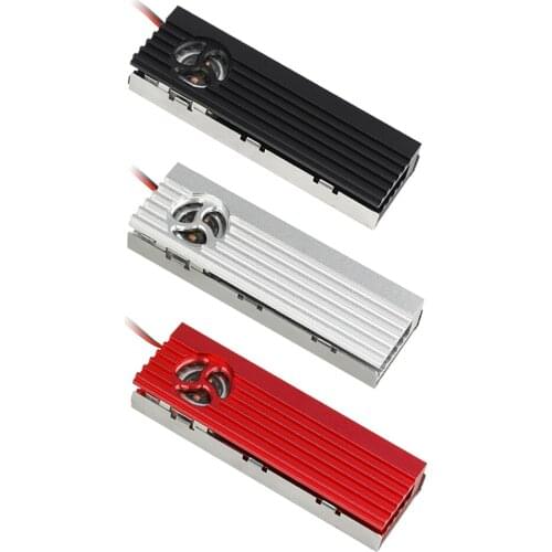 M.2 Fans Solid State Disk Heat Sink M.2 2280 SSD Hard Disk Aluminum Alloy Air Guide Heat Sink Vest Supports M.2 2280 SSD