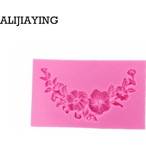 M0754 3D Flower Cake Silicone Mold Fondant Cake Decorating Chocolate Candy Molds Resin Clay Soap Mould Kitchen Baking Cake Tools