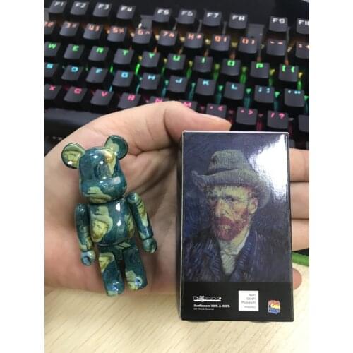 Bearbrick Mini 7CM Bearbricklys Action Figure Block Bear PVC Model Figures Children Gift DIY Paint Dolls Kids Toys