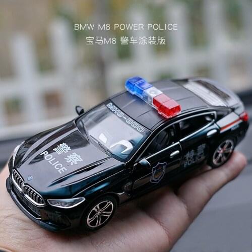 1/32 Scale BMW M8 Alloy Car Model Toys for Boys Diecasts & Toy Vehicles Kid Car Toys Military Vehicle Light Sound Collections