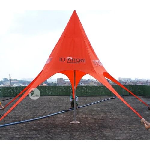 Custom Orange Star Shaped Tent Outdoor Advertising Star Canopy Tent