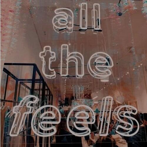 Neon Sign For all the feels Commercial Beer Lamp resterant light Hotel store shop diner Outdoor Impact Attract light