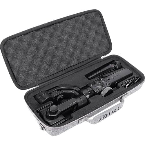 Newest PU Hard Bag Travel Carrying Storage Case for Zhiyun Smooth 4 Handheld Gimbal Stabilizer with Extra Room for Accessories