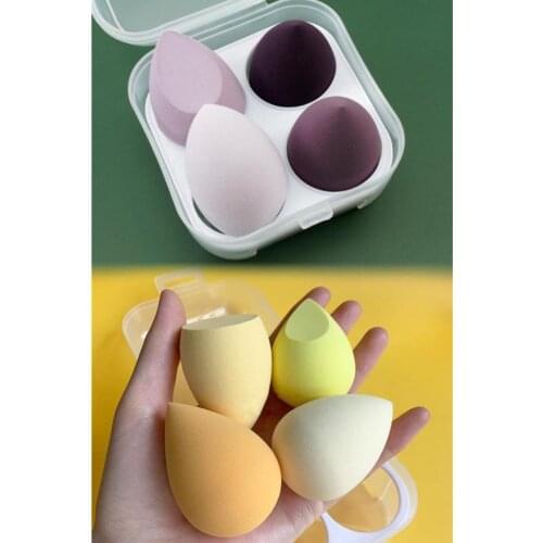 2021 New Season Hot Sale 4Pcs Makeup Sponge Cosmetic Puff Flawless Application Dry Wet Use Smooth Concealer