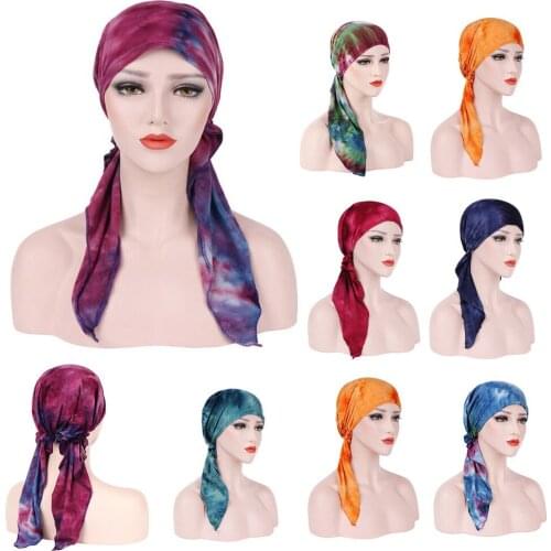 New Soft Ruffle Head Scarf Women Chemo Hat Turban Head Bandana Head Scarf Wrap 2020 New Fashion women Hat Print Headwear