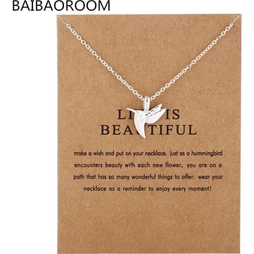 12pcs New Arrived Fashion Jewelry Silver Plated Life Is Beautiful Bird Chocker Necklace Pendant For Women Girl