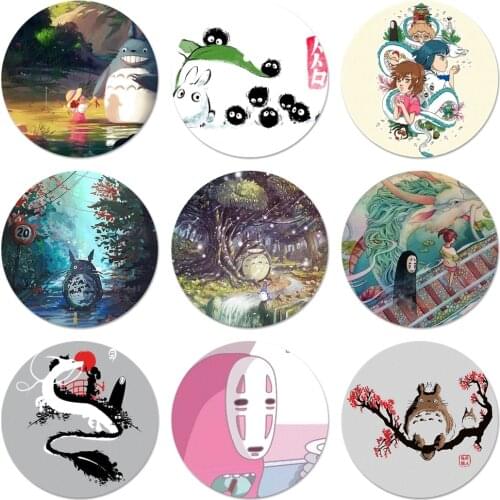 New Arrival 58mm Studio Ghibli Spirited Totoro Badge Brooch Pin Accessories For Clothes Backpack Decoration gift
