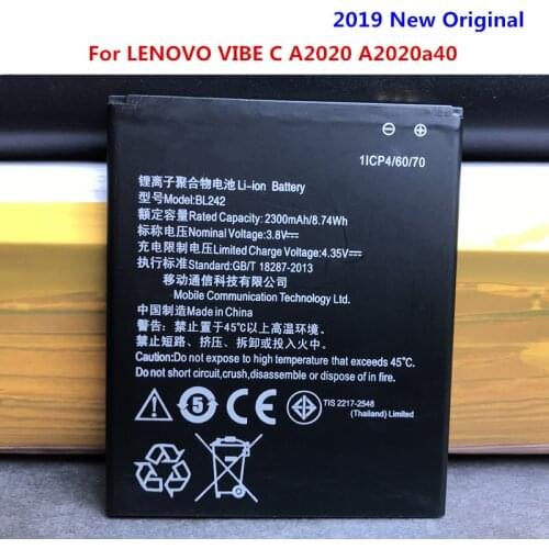 New 2300mAh BL242 Battery For Lenovo VIBE C A2020 A2020a40 Mobile Phone Battery