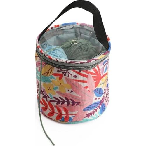 Printing Wool Crochet Hook Storage Tote Bag Oxford Cloth Knitting Yarn Holder Organizer Case for Sewing Tool Organizer