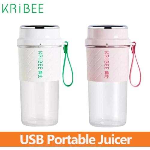 Kribee Portable Juicer Rechargeable Smoothie Blender Machine Mixer Mini Electric USB Juice Cup Fruit Processor