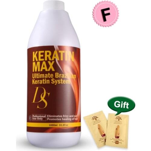 Professional 1000ml DS Max Free Formalin Brazilian Keratin Treatment Straighten and Repair Damaged Cruly Hair