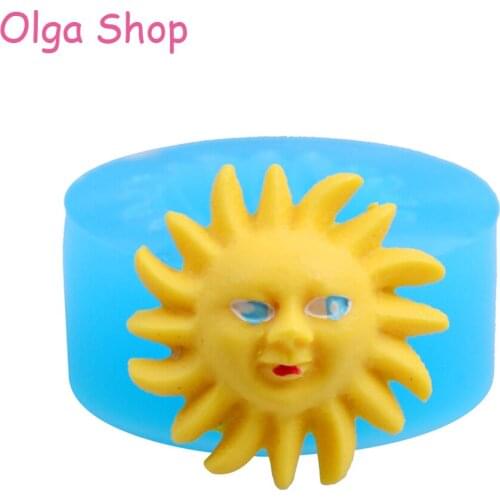 PYL068 21.7mm Sun Silicone Mold - Sunshine Mould Cake Decoration, Fondant, Candy, Chocolate, Resin, Jewelry DIY, Icing, Cookie