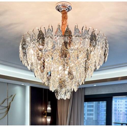 Luxury living room chandelier post modern creative bedroom lamp modern simple dining room lamp Nordic Crystal Chandelier Lights