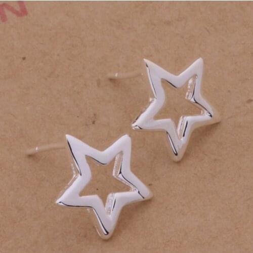 AE446 925 silver color earrings ,fashion jewelry , bright five-pointed star /chzakzga bbhajsoa