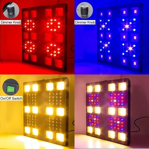 LED Grow Light Ultra-Thin Silent Fanless BlackSun Full Spectrum 1500W Panel Lamp for Indoor Hydroponic Plants All Growth Stage