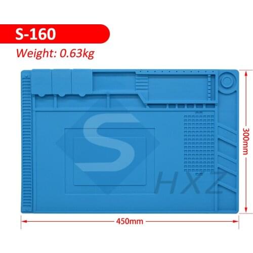 Heat Insulation Silicone Pad Desk Mat Maintenance Platform For BGA Soldering Repair Station With Magnetic Section