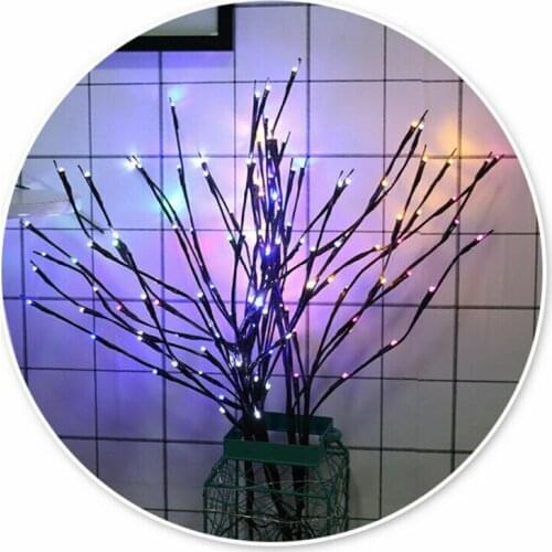 Thrisdar 20 LED Willow Branch Lamp Floral Tree Light Tall Vase Filler Willow Twig Fairy String Light For Christmas Wedding Party