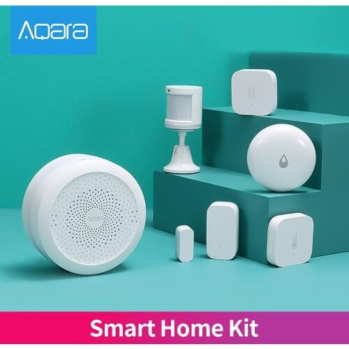 Aqara Smart Home Kit Zigbee Hub Wireless Switch Human Humidity Water Sensor Door Sensors Remote Control work mi home app