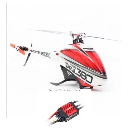 ALZRC Devil 380 FAST RC Helicopter Kit Version with ALZRC - Brushless ESC - Platinum - 60A V4 ESC