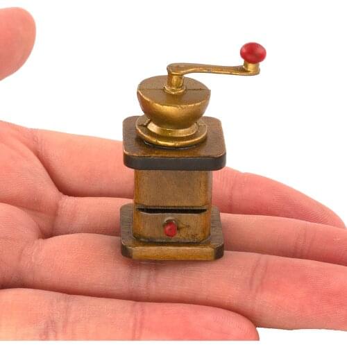 1/12 Doll House Miniature Coffee Grinder Simulation Coffee Machine Model Toys for Mini Decoration Dollhouse Accessories