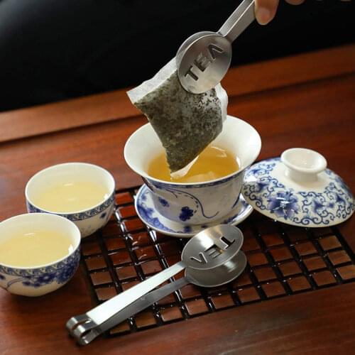 Tea Bag Tongs Stainless Steel Tea Bag Holder Squeezer Strainer Mini Metal Tongs Clip Sugar Ice Cube Tongs Tea Accessories