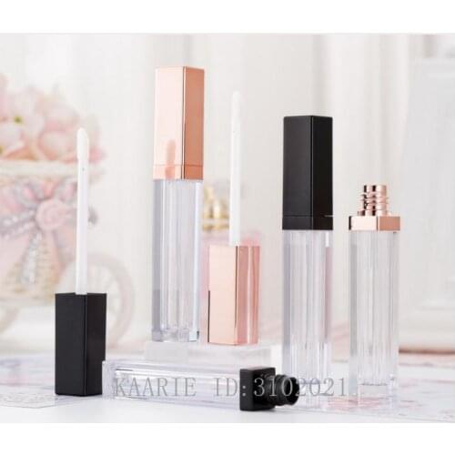 10/30/50pcs 5ML Rose Gold Lip Gloss Container Plastic Empty Liquid Lipstick Storage Bottle lip gloss tube black lipgloss botte