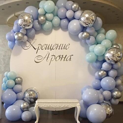 127pcs Macaron Balloons Air Birthday Party Decoration Accessories Arch Silver Ballon Wedding Decor Kids Baby Shower