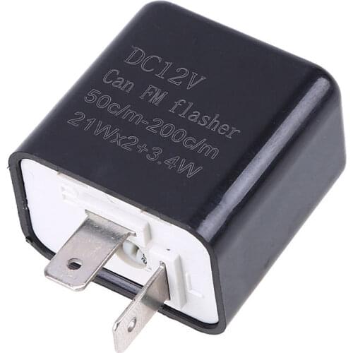 12V 2 Pin Motorcycle Blinker Adjustable LED Flasher Relay Turn Signal Indicator Cruiser Chopper Cafe Racer Old School Bobber