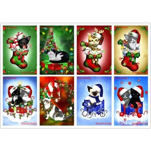 2020 diy diamond mosaic Buddha diy diamond embroidery animal cat 5d diamond painting full set Christmas gifts decoration home