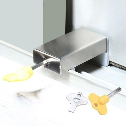 4 Set Child Protection Safety Lock Window Lock Aluminum Alloy Window Screen Door Lock Sliding Door Lock Anti-Theft Limit Device