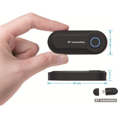 Wireless Bluetooth-compatible Transmitter Stereo 3.5MM Jack Audio Music Adapter for TV Phone PC Headphones Speakers