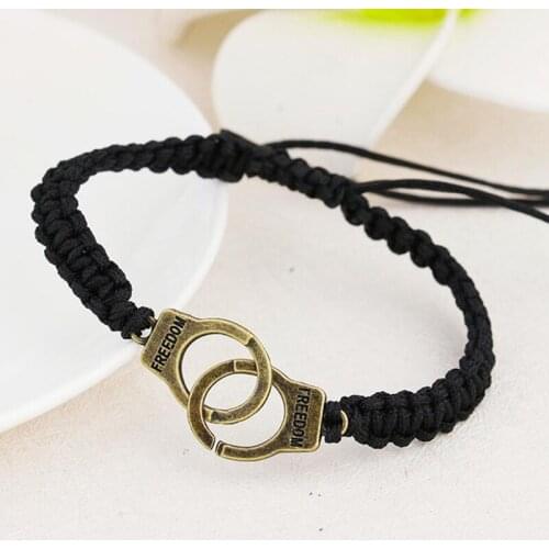 Couple Bracelet Simple Personality Handcuff Opening And Closing Bracelet Hand-Woven European Style Fashion Bracelet