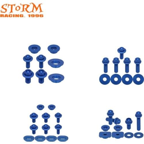 CNC Motorcycle Blue Seat Side Panels Rear Front Fender Radiator Shrouds Screw For Yamaha YZ125 125 YZ250 250 2008-Current