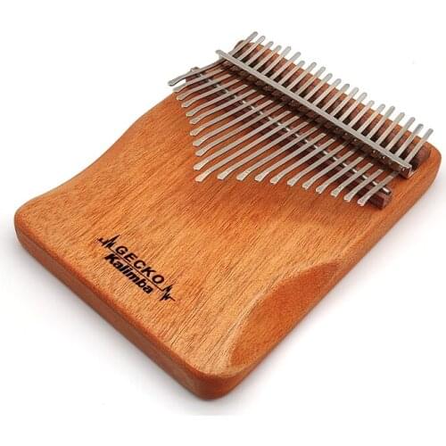 Gecko Kalimba 21key Thumb Piano Mahogany Wood slender keys Mbira Gift Keyboard Music Instruments caliber wooden box calimba