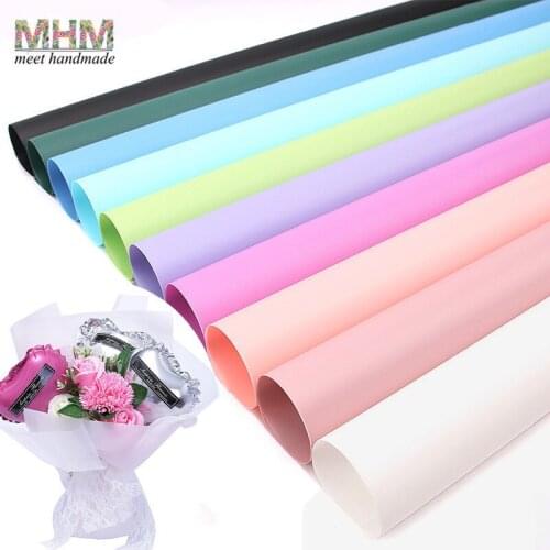 Hot Sale 10pcs Waterproof Flower Wrapping Paper 58x58cm Flowers Gifts Packing Flower Bouquet Wedding Decor Crafts Materials