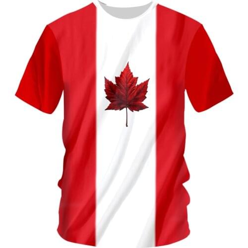 Canada Bandiera 2018 Fashion Tee Shirt Manica Corta 3D Tshirt Stampa Foglia D' Acero Canadese O-Collo Estate T-Shirt 5XL