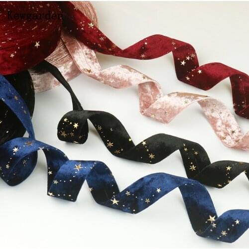 Kewgarden DIY Bow tie Brooch Sewing Accessories Handmade Tape Bronzing Start Layering Cloth Fabric Ribbon 1" 2" 3/8" 5 Meters