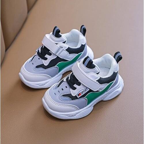 New Kids Shoes Mesh Color Matching Childrens Tennis Breathable Sport Shoes Fashion Footwear Girls Boys Sneakers Running Shoes