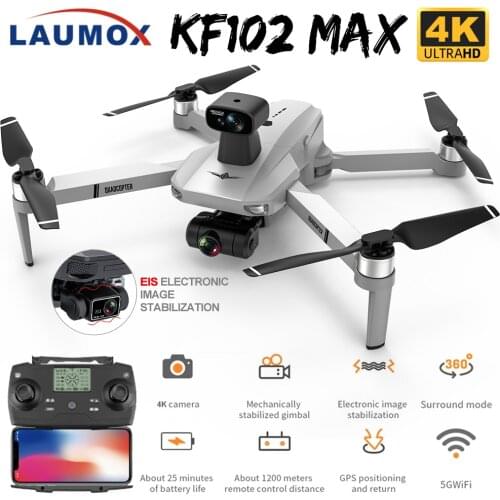 LAUMOX KF102 GPS Drone 4K HD Camera with 2-Axis Anti-Shake Gimbal Profesional Quadcopter Brushless WiFi FPV Dron VS SG907 MAX