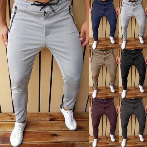 Top Selling Product In 2021 Autumn European American New Style Mens Zipper Tether Casual Pants Men Clothing