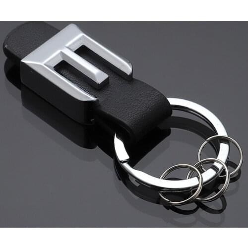 Metal keychain For Mercedes-Benz A B C E class Leather belt Car key fit Men/womenring gift link pendant Car styleing black