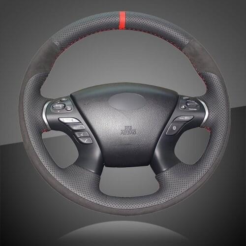 Car Braid on the Steering Wheel Cover for Infiniti JX35 M M25 M35 M37 M56 Q70 QX60 Nissan Murano Pathfinder Auto Wheel Covers