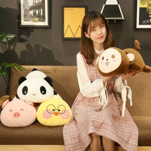 30/50cm plush Soft Cute Panda Brown Bear dog Cat Bunny frog mouth duck monkey Stuffed Anime Cartoon Pillow Kid birthday Gift