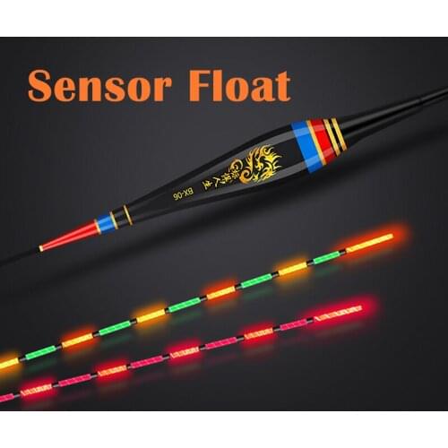 HLJFISHING Fishing Float Electric Floater Gravity Sensor Smart IC Build-in Fish Baits Antenna Change Color LED Luminous Floater