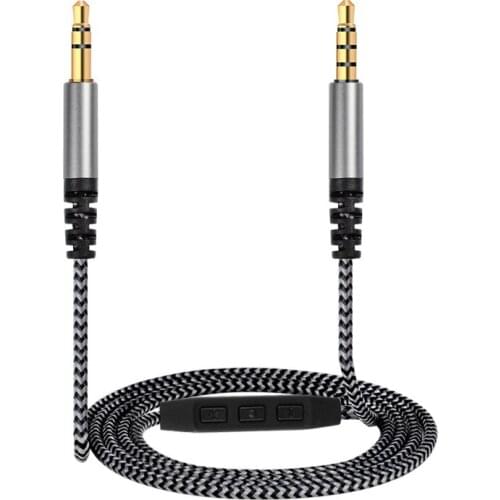 Headphone connector AUX audio cable 3.5mm to 3.5 male to male stereo oxygen-free copper wire headphone amplifier car MP3 DVD